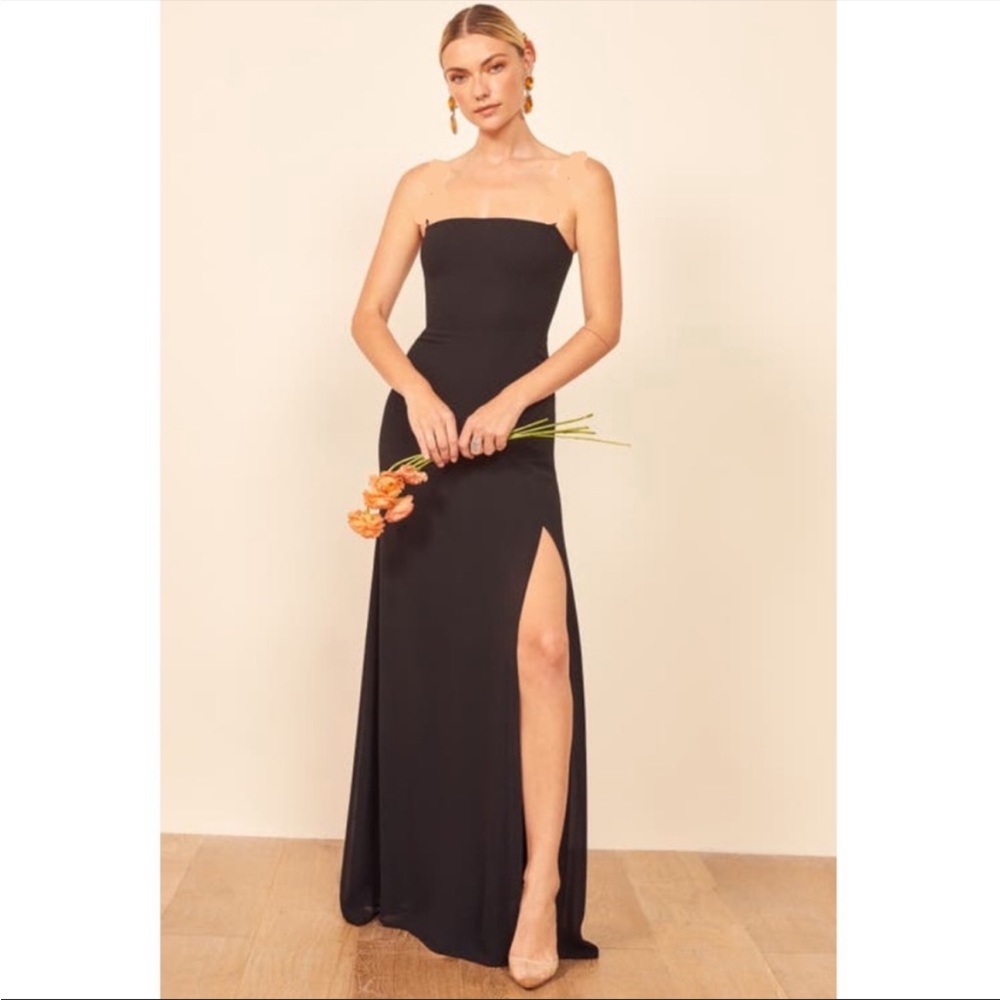 NEW Reformation Black Ingrid Maxi Dress in Size 4